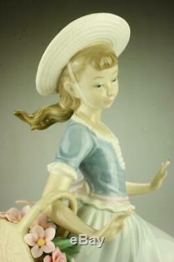 Vintage Lladro #4920 Country Lass with Dog or Mirth in the Country Figurine