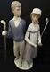 Vintage Lladro Figure Figurine 1453 Golfing Couple Golfers 13 1/4 in Height
