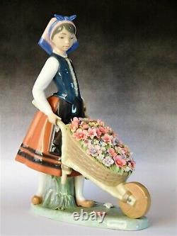 Vintage Lladro Figurine A Barrel Of Blossom 1419 Free Uk Postage