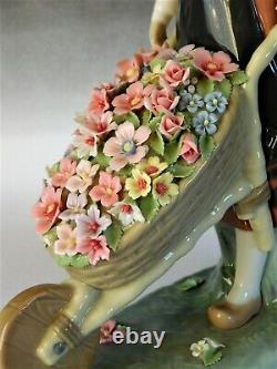 Vintage Lladro Figurine A Barrel Of Blossom 1419 Free Uk Postage