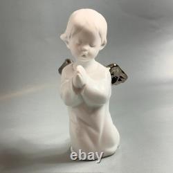 Vintage Lladro Figurine Spain Nao Daisa Sculpture Angel RARE SILVER WINGS Pray