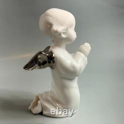 Vintage Lladro Figurine Spain Nao Daisa Sculpture Angel RARE SILVER WINGS Pray