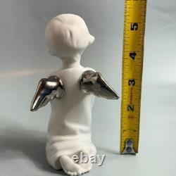 Vintage Lladro Figurine Spain Nao Daisa Sculpture Angel RARE SILVER WINGS Pray