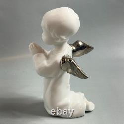 Vintage Lladro Figurine Spain Nao Daisa Sculpture Angel RARE SILVER WINGS Pray