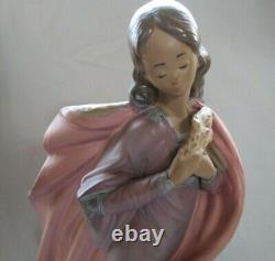 Vintage Lladro NAO 16 Woman with Wheat Statue Figurine