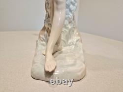 Vintage Lladro NAO Tall Porcelain Figurine Of Man Boy Playing Flute 15H
