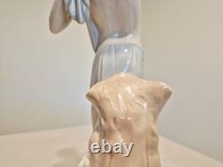 Vintage Lladro NAO Tall Porcelain Figurine Of Man Boy Playing Flute 15H