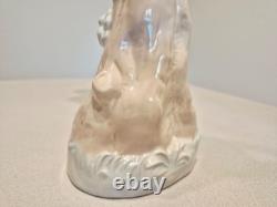 Vintage Lladro NAO Tall Porcelain Figurine Of Man Boy Playing Flute 15H