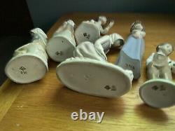 Vintage Lladro Nao Figurines x 17 Job Lot. Porcelain Boy, Girl & Animal Figures