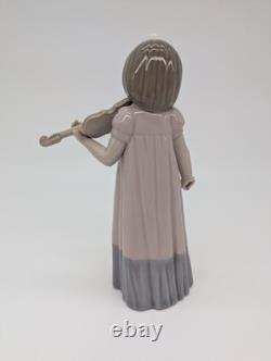 Vintage Lladro Nao Girl with Violin #1034 Porcelain Figurine 1987