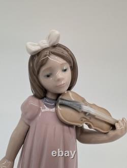 Vintage Lladro Nao Girl with Violin #1034 Porcelain Figurine 1987