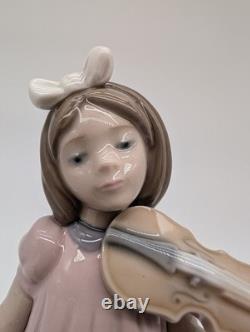 Vintage Lladro Nao Girl with Violin #1034 Porcelain Figurine 1987