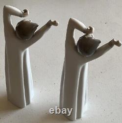 Vintage Lot Of 4 Lladro NAO Figures Figurines Soccer Yawning Boy Girl with Puppy