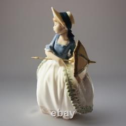 Vintage NAO By Lladró Coquette #471 Girl With Parasol Porcelain Figurine