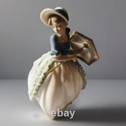 Vintage NAO By Lladró Coquette #471 Girl With Parasol Porcelain Figurine