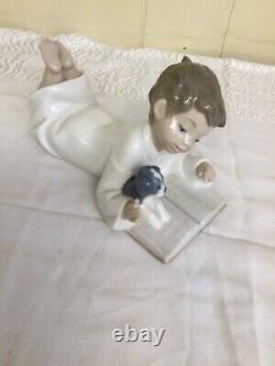 Vintage NAO By Lladro Porcelain Figure Figurine BOY WITH PUPPY DOG 1285