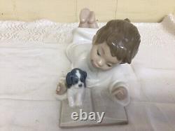 Vintage NAO By Lladro Porcelain Figure Figurine BOY WITH PUPPY DOG 1285