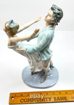 Vintage NAO LLADRO Dancing on a Cloud Ballet Couple Figurine Spain Mint! RARE