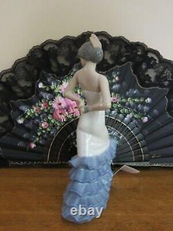 Vintage NAO Lladro Daisa Porcelain Blue Dress Young Flamenco Dancer Figurine