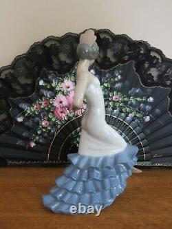 Vintage NAO Lladro Daisa Porcelain Blue Dress Young Flamenco Dancer Figurine