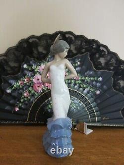 Vintage NAO Lladro Daisa Porcelain Blue Dress Young Flamenco Dancer Figurine