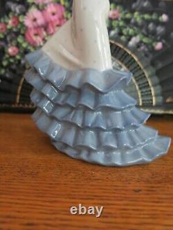 Vintage NAO Lladro Daisa Porcelain Blue Dress Young Flamenco Dancer Figurine