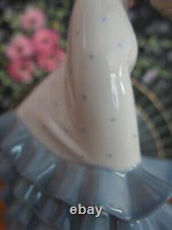 Vintage NAO Lladro Daisa Porcelain Blue Dress Young Flamenco Dancer Figurine