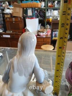Vintage NAO (Lladro) Girl With Goat Spain Children Animals