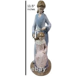 Vintage NAO Lladro Mother Daughter Hair Porcelain Figurine 1995 Spain 11.5 Rare
