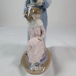 Vintage NAO Lladro Mother Daughter Hair Porcelain Figurine 1995 Spain 11.5 Rare