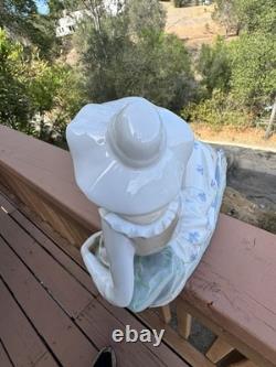 Vintage NAO Lladro Porcelain Large Figurine, Languid Lady with Fruit Basket RARE