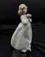 Vintage Nao By Lladro 2002 Porcelain Figurine Girl Holding Flowers Handmade Spai