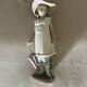 Vintage Nao Lladro Daisa Girl With Umbrella 1990 Porcelain Figure