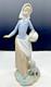 Vintage Nao / Lladro Porcelain Figurine Girl / Woman Carrying Basket Model # 590