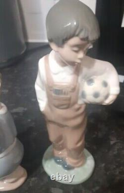Vintage Nao by Lladro Jet Pilot Boy and footballer #1133 #1068 c1991