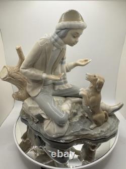 Vintage Nao by Lladro Lesson for the Dog #140 Retired Porcelain Figurine witho Box
