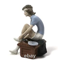 Vintage Porcelain Tennisist Farbrother Figure NAO Lladro Mark Rare 1987 Spain