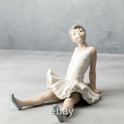 Vintage Rare Porcelain Nao by Lladro Ballerinas Figure Sitting Down