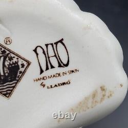Vtg 1976 Nao Lladro Short Eared Owl Porcelain Figure Gray & White. Mint