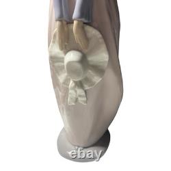 Vtg 60s NAO By Lladro Young Woman/Girl in Flowing Pink Dress withHat Figurine 13