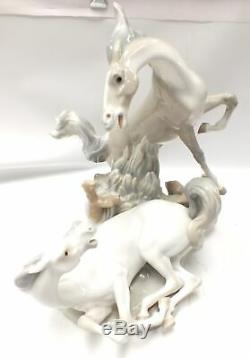 Vtg Large LLADRO TWO HORSES No. 4597 Spanish Porcelain Decorative Figure C60