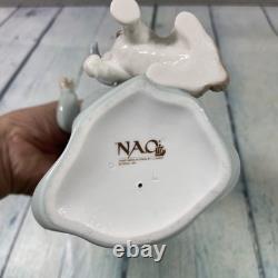 Vtg NAO by Lladro Figurine Porcelain 1991 Girl and Puppy with Slipper 10.25 T