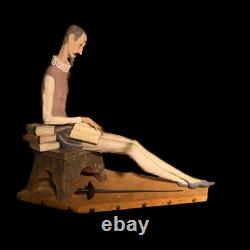 X-Large LLADRO NAO Don Quixote Figurine RARE HARD TO FIND 18 3/4x15 WithPlatform